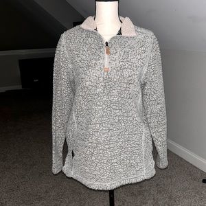 Light grey Simply southern sherpa jacket.